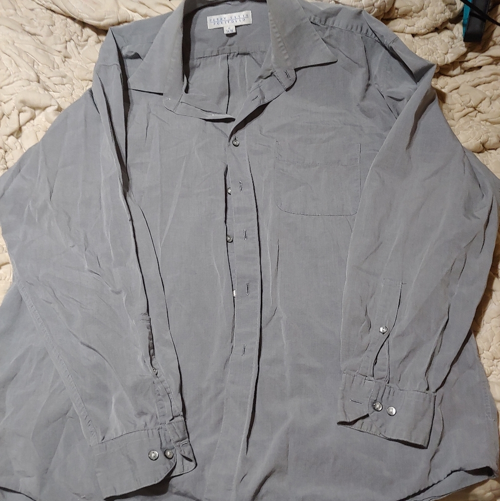 Perry Ellis Sz 17/34-35 Men's Dress Shir